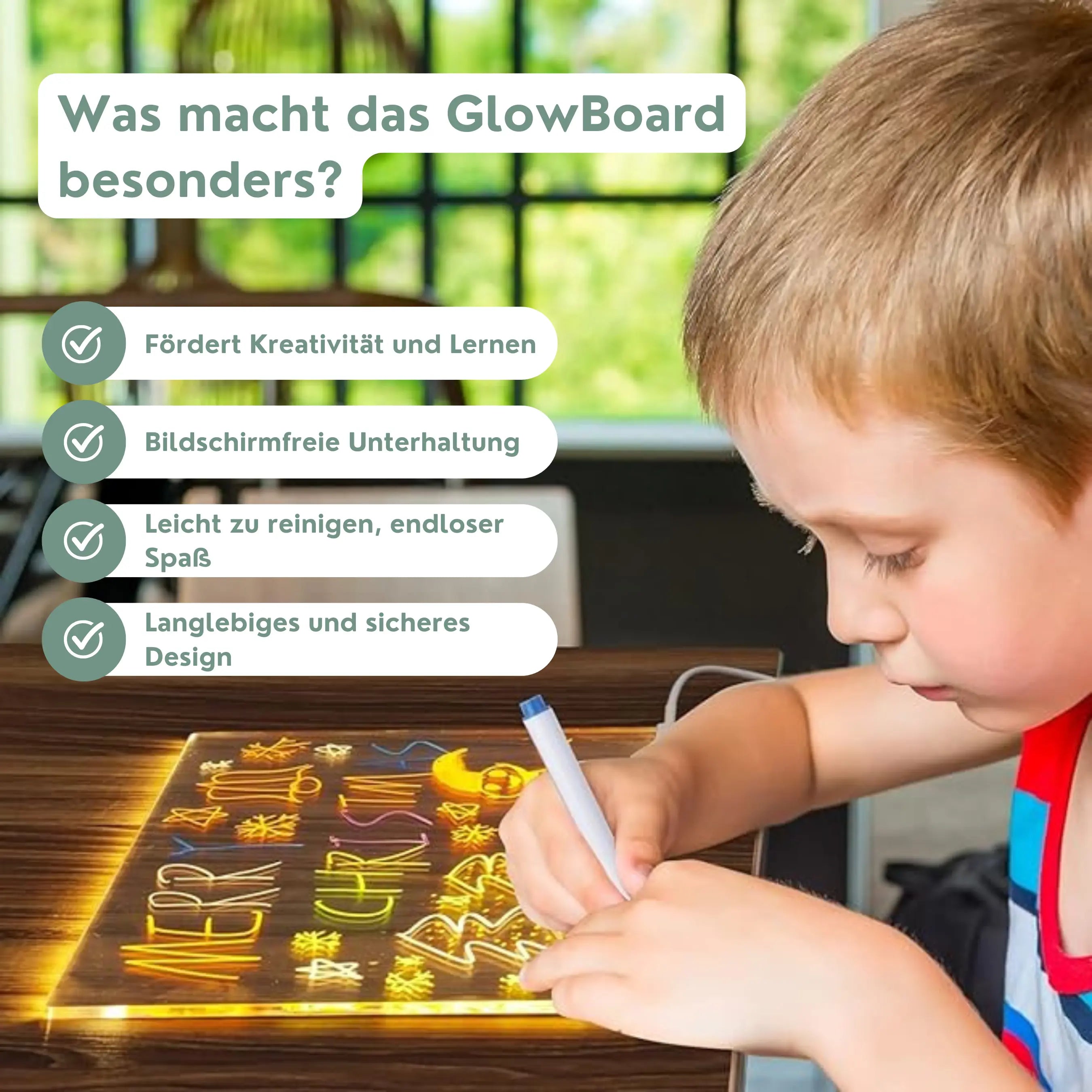 GlowBoard für Kinder - LED-Zeichnung für die Entwicklung Masanno