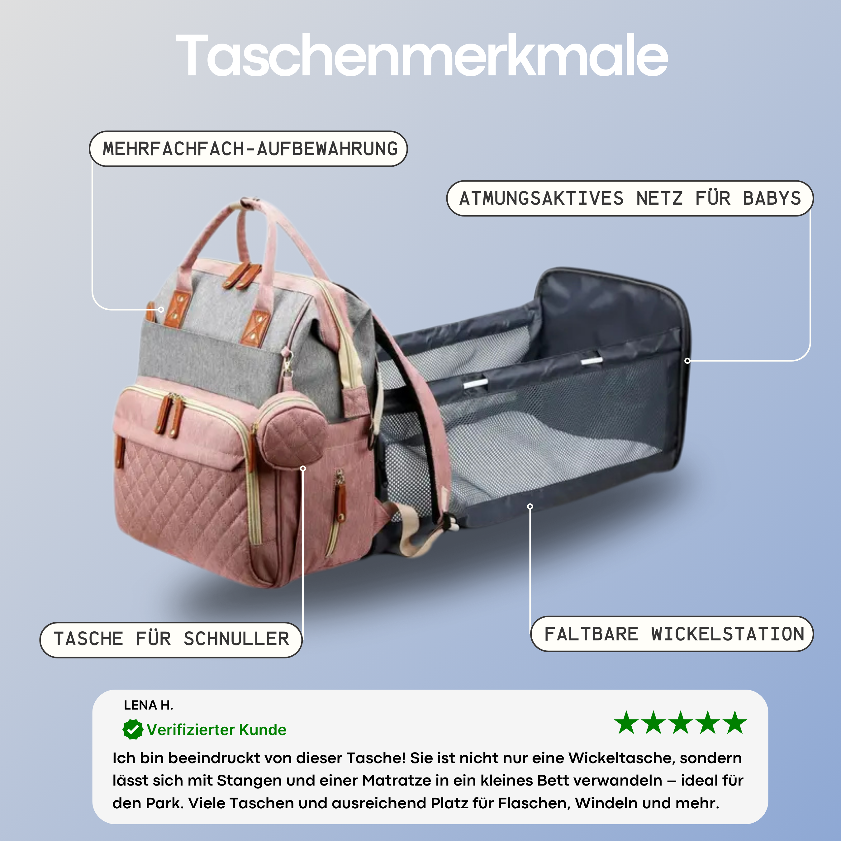 Alles-in-Einem Windelrucksack