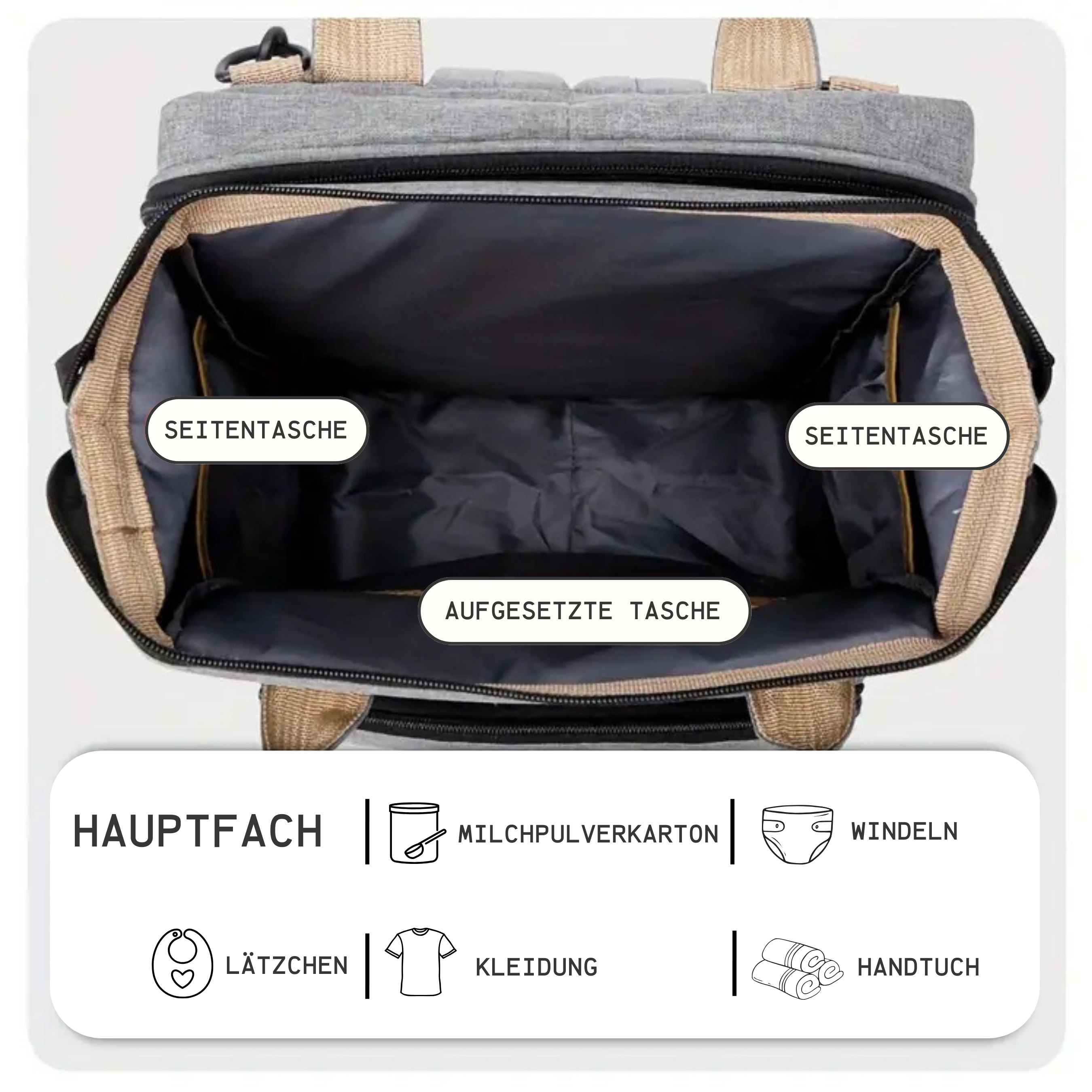 Alles-in-Einem Windelrucksack